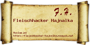 Fleischhacker Hajnalka névjegykártya